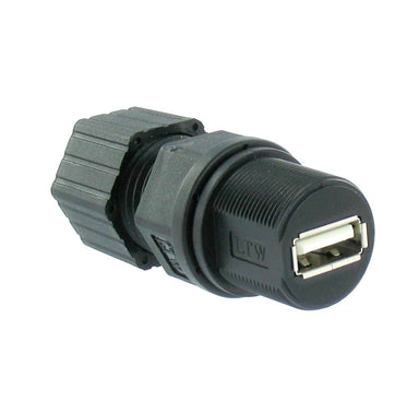 USB A field install cable panel connector IP68