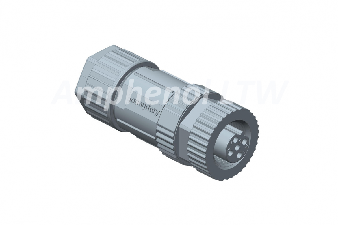 IP67 M12 8 Pos female screw term plastic