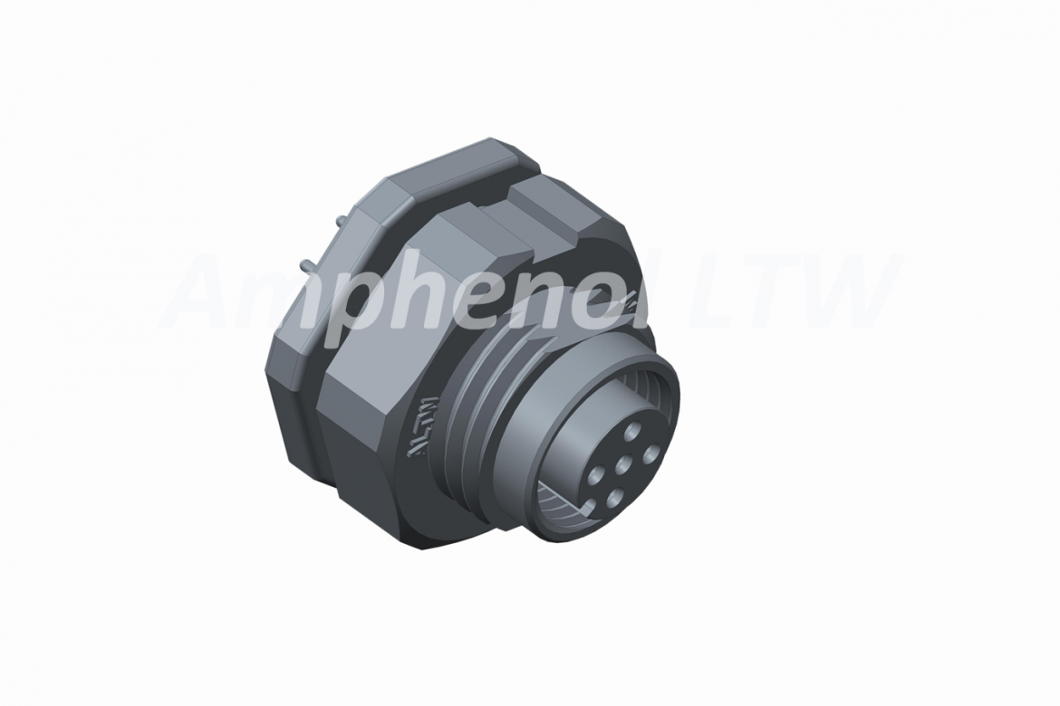 IP68 M12 8Pin Plastic Panel Female PCB