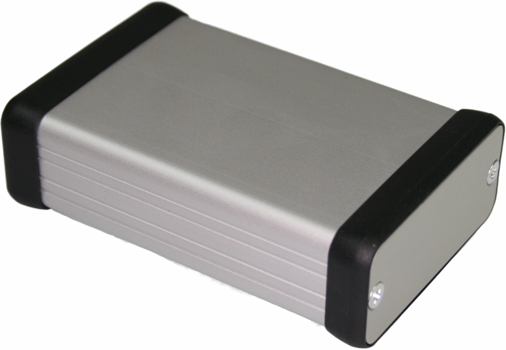 80 x 54 x 23mm Extruded Aluminium IP54 with metal end plate enclosure