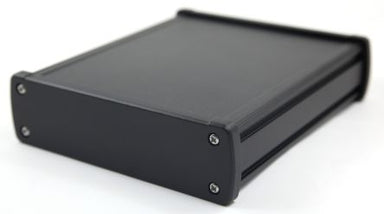 120 x 84 x 44mm Extruded Aluminium IP65 Anodised  enclosure with metal end plate