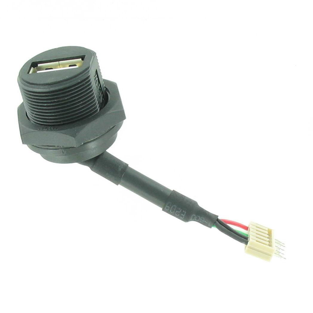 USB A IP68 PM Jack 50mm lead to PCB conn