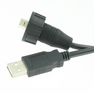 Molded USB B Plug to STD USB A Plug x 2M